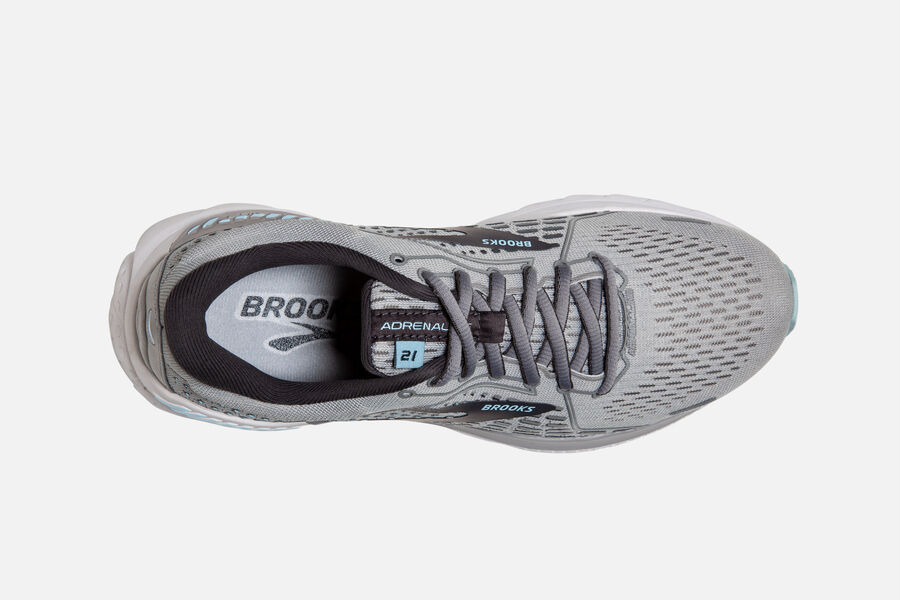 Brooks Running Shoes Womens Grey - Adrenaline GTS 21 Road - 0281-SJQNZ